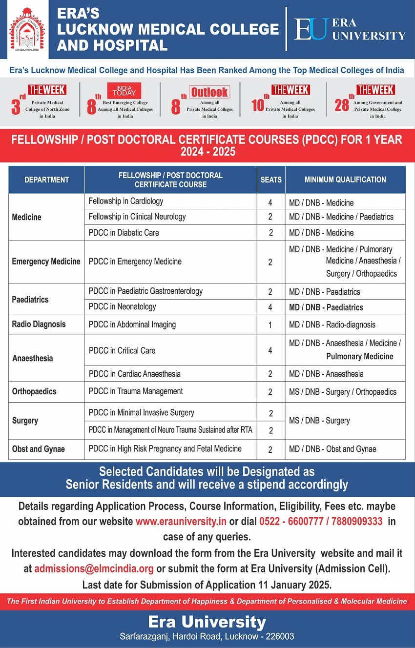 Post Doctoral Certificate Courses