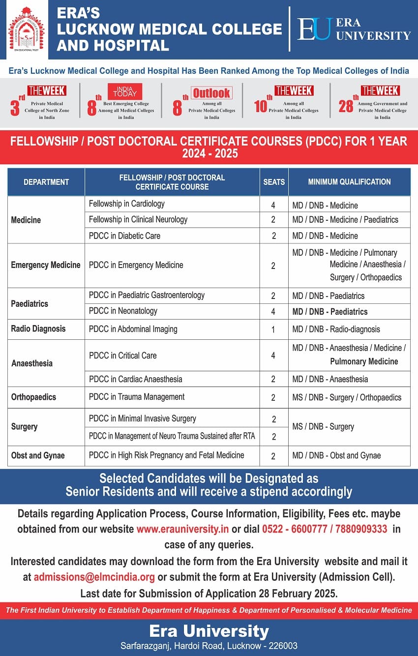 Post Doctoral Certificate Courses